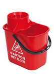 Colour Coded Heavy Duty Bucket w/wringer 15 Litre